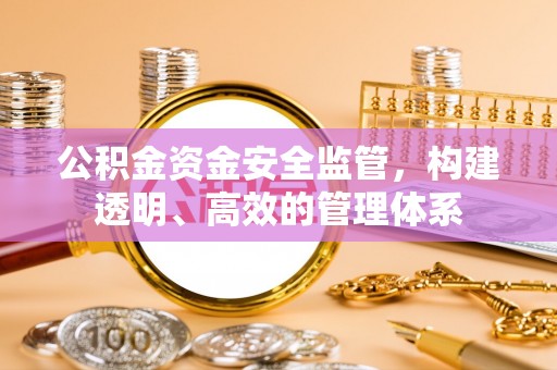西丰公积金资金安全监管，构建透明、高效的管理体系