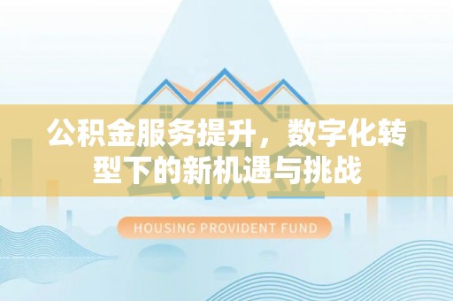 西丰公积金服务提升，数字化转型下的新机遇与挑战